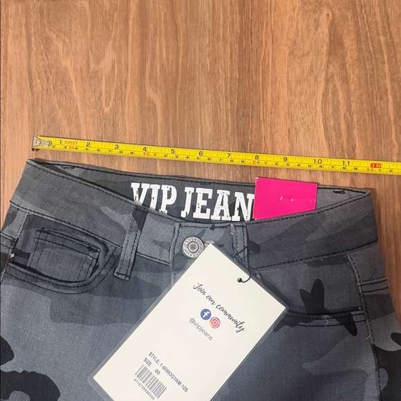 VIP Camouflage Cargo Pocket Straight Leg Jeans - Gray - Picture 10 of 11